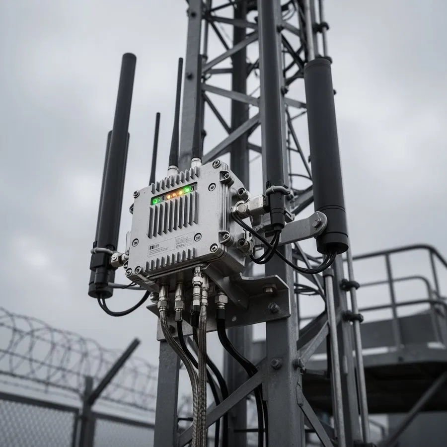 PRO-SRM/WOP RF monitoring sensor installed on communications infrastructure