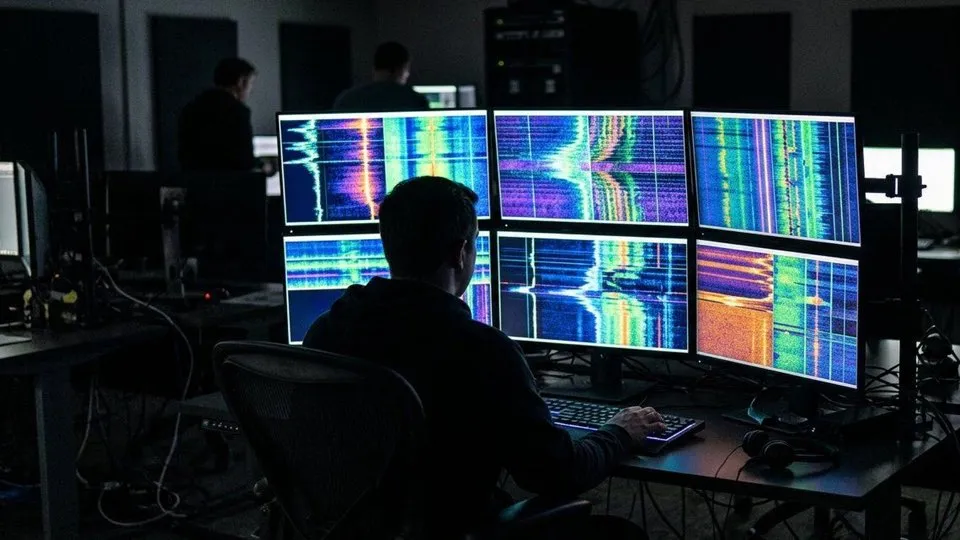 Control center monitoring signals across multiple displays