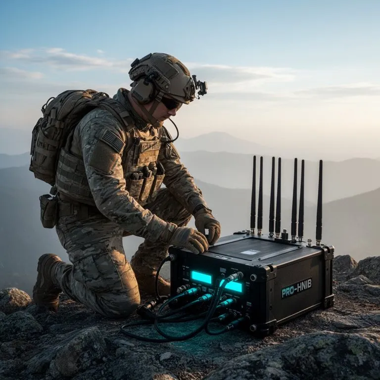 A field operator deploying Pro-HNIB in a remote environment