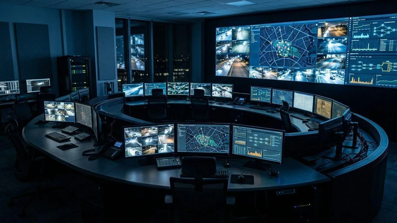 Control room receiving live vehicle-surveillance alerts from PRO-AI-BOX